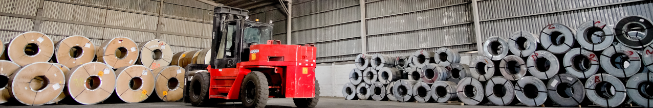 Ferrocarril y maquinaria especializada para el movimiento de productos y material.